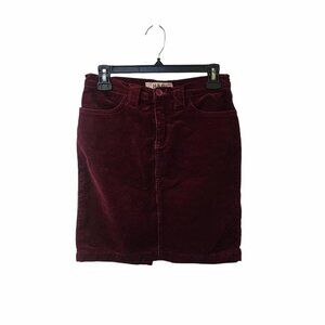 H&G Hot And The Gang Vintage Burgundy Corduroy Skirt Women's Medium